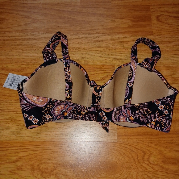 Bikini top with mixed print - Picture 5 of 7